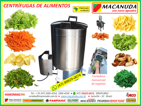 CENTRÍFUGA DE SALADAS PARA COZINHAS PROFISSIONAIS MARCA MACANUDA